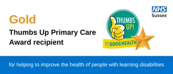 Gold Thumps Up for helping to improve the health of people with learning disabilities